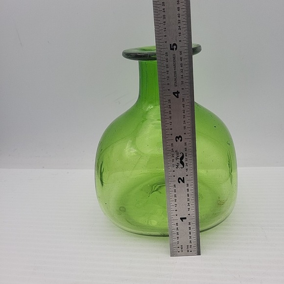 Vintage Green Glass Decanter Bottle - Picture 7 of 7